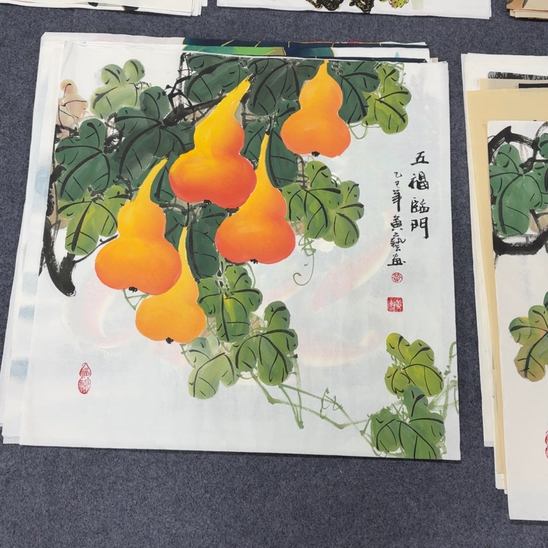 国画68×68精品手绘画画画