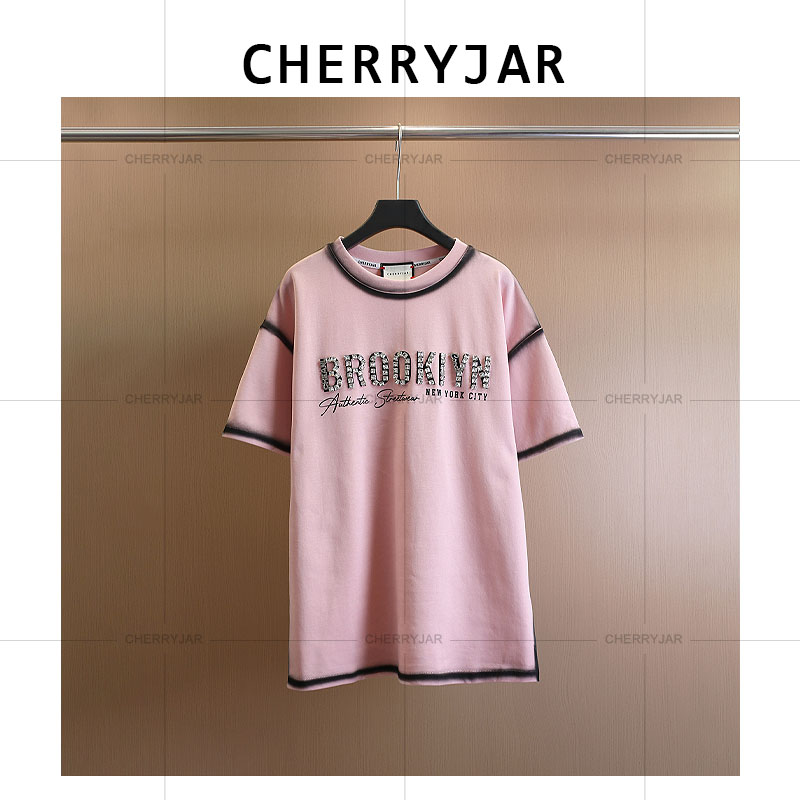 【短袖专属】宽松型刺绣T恤大码夏季网红运动夏装ins时尚宽松韩版