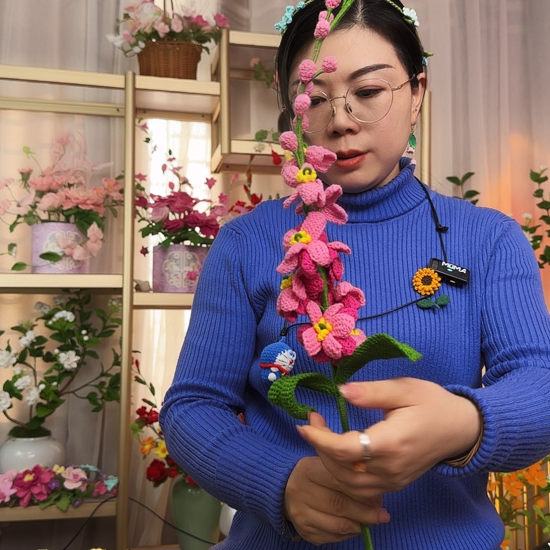 手工钩织设计花束