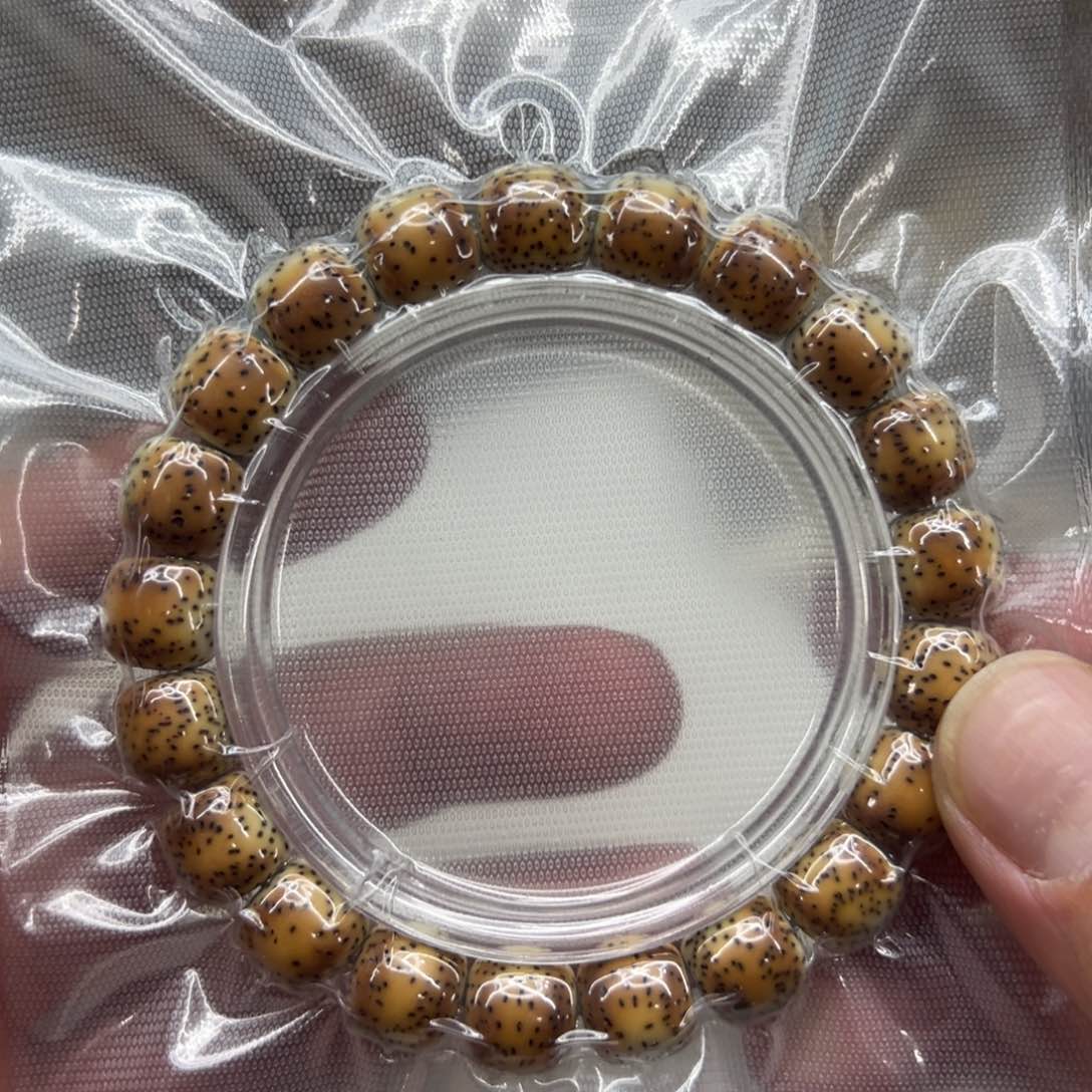 星月菩提手串18高端火烧云星月菩提单圈1.1