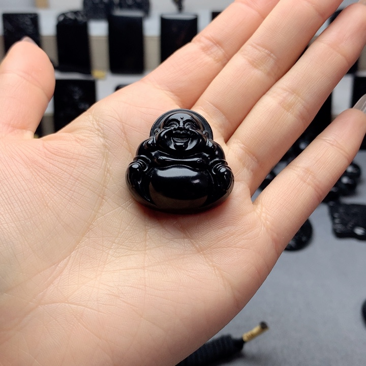 和田玉（墨玉）挂件未镶嵌