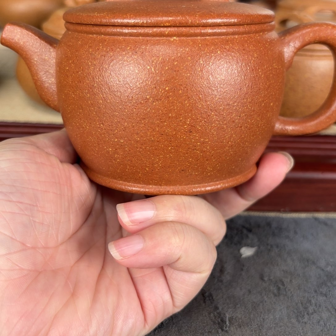 紫砂茶壶王*事宝山红降汉瓦无添加纯原矿