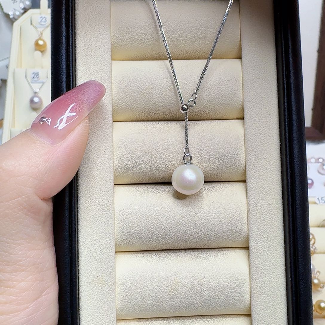 淡水珍珠银S925镶嵌颈饰