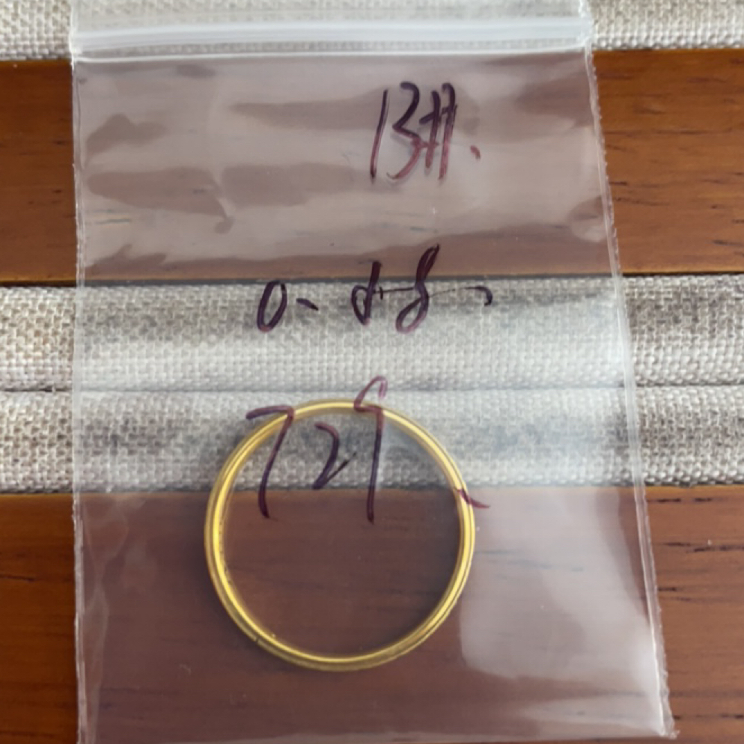 克重0.58 13号 碎冰冰戒指 足金999