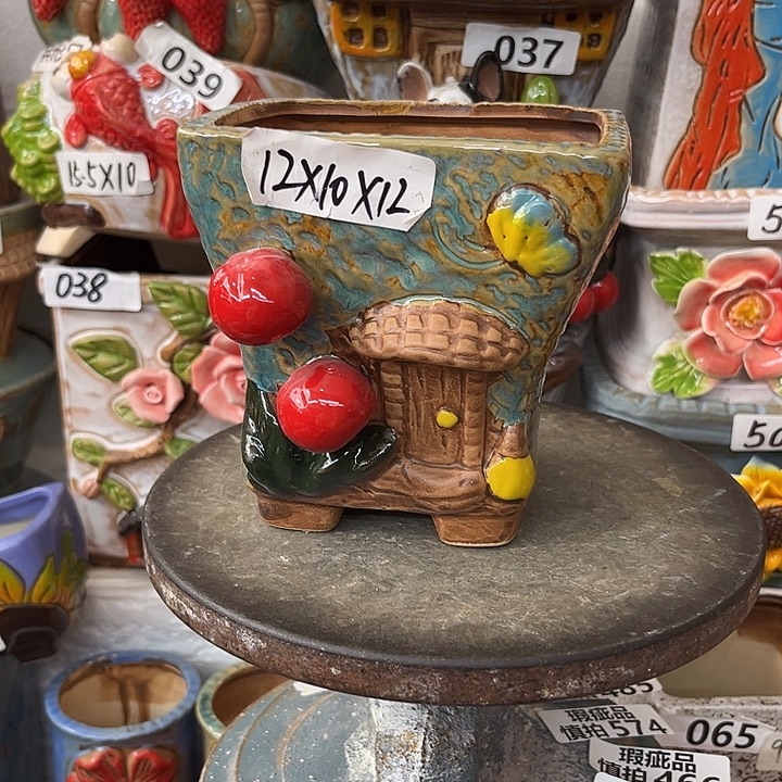 粗陶材质多肉花盆