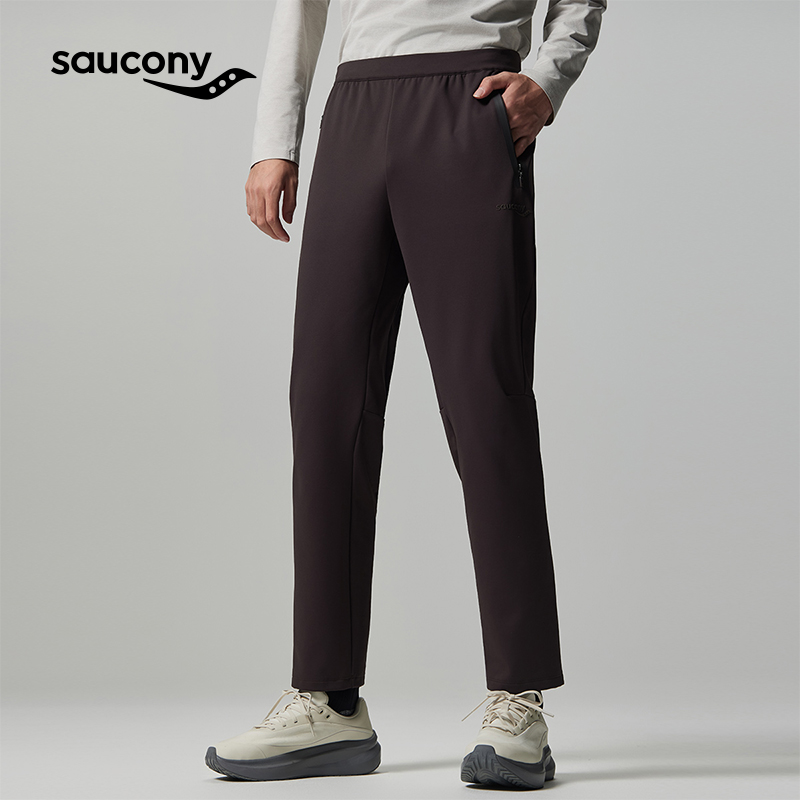 Saucony索康尼官方男防霉抗菌柔软亲肌休闲舒适针织长裤