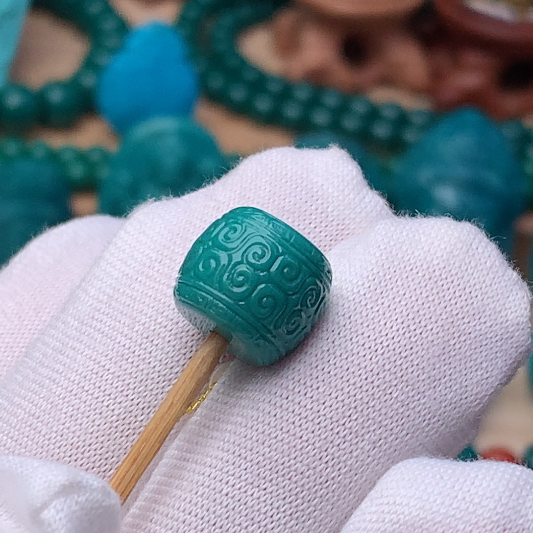 绿松石珠宝奇石未镶嵌11.5mm