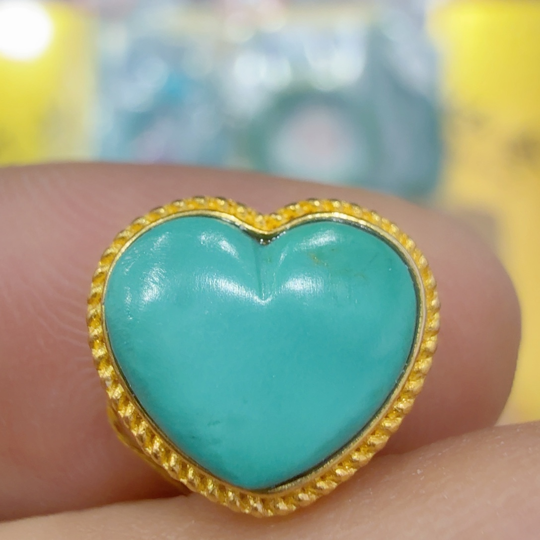 绿松石18K金镶嵌配饰