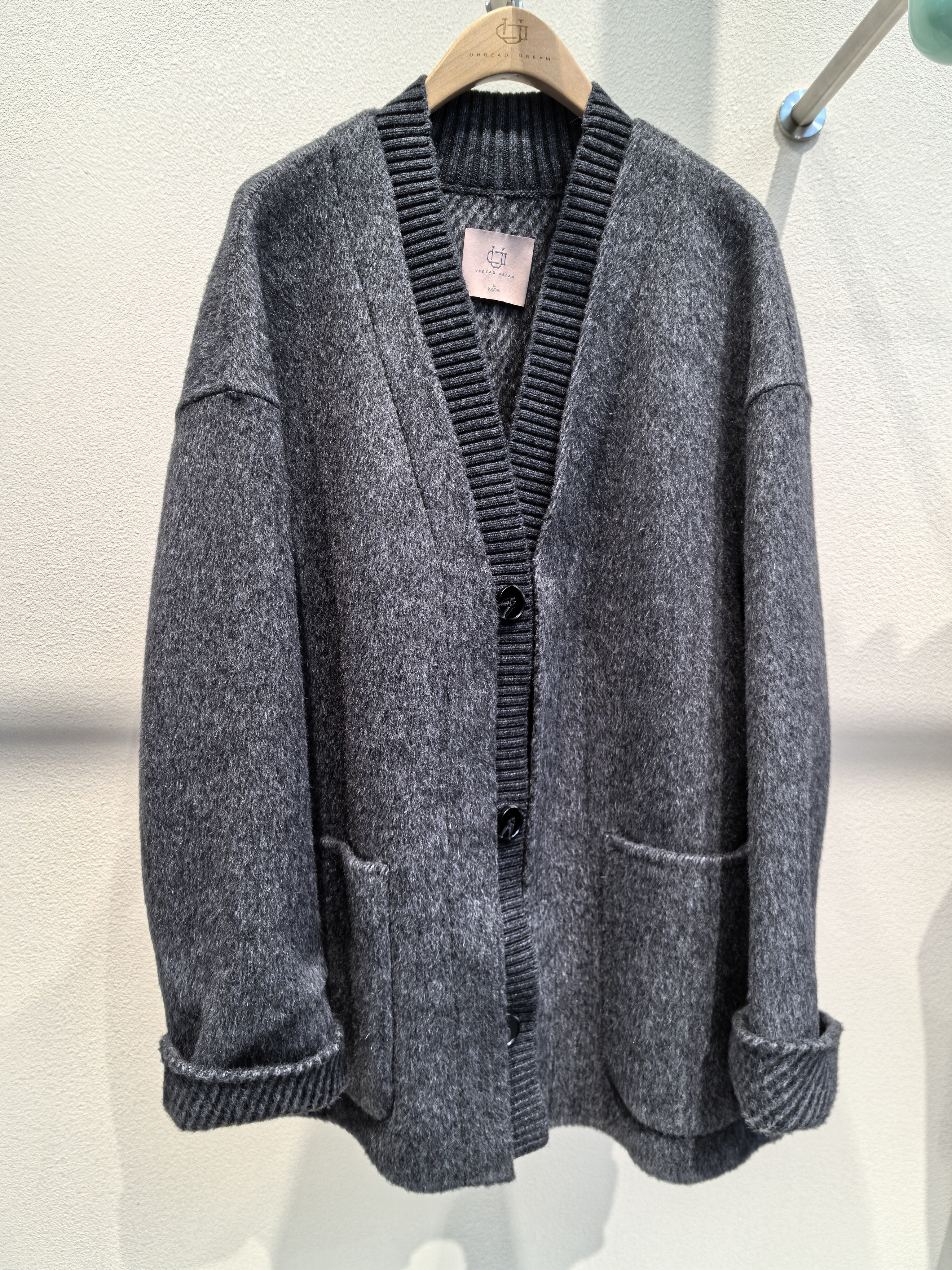 【石河子柚丁】柚丁冬季新款双面呢大衣门襟设计感V领9A53N29861