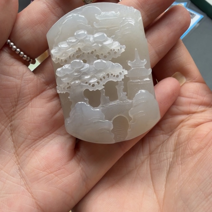 和田玉未镶嵌颈饰34