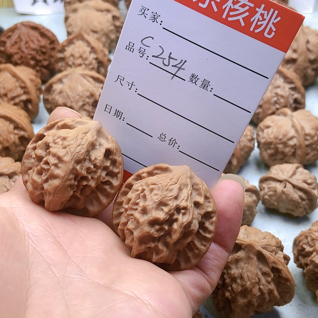 把件桃核254号全品玲珑37尺蜡皮