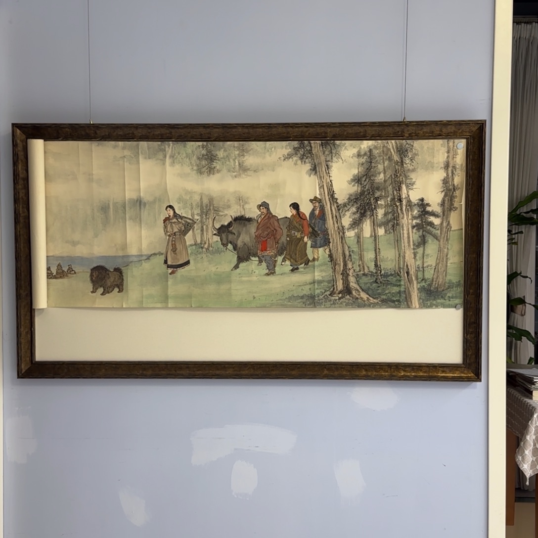 国画老*哥柳谦 风景人物图