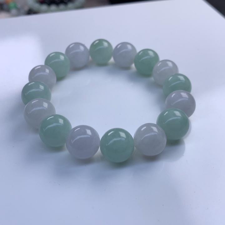 翡翠手串未镶嵌13mm！