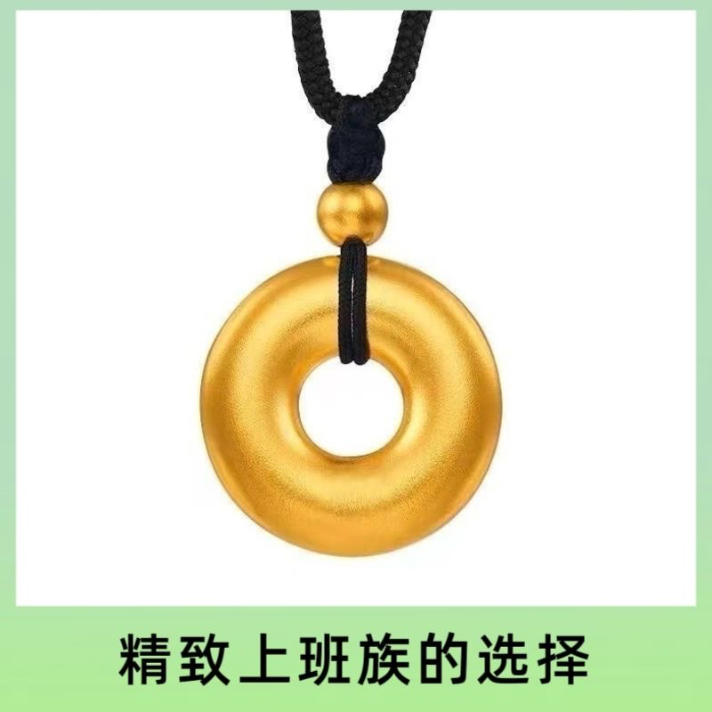 合金吊坠 精工古法平安扣吊坠实心时尚情侣