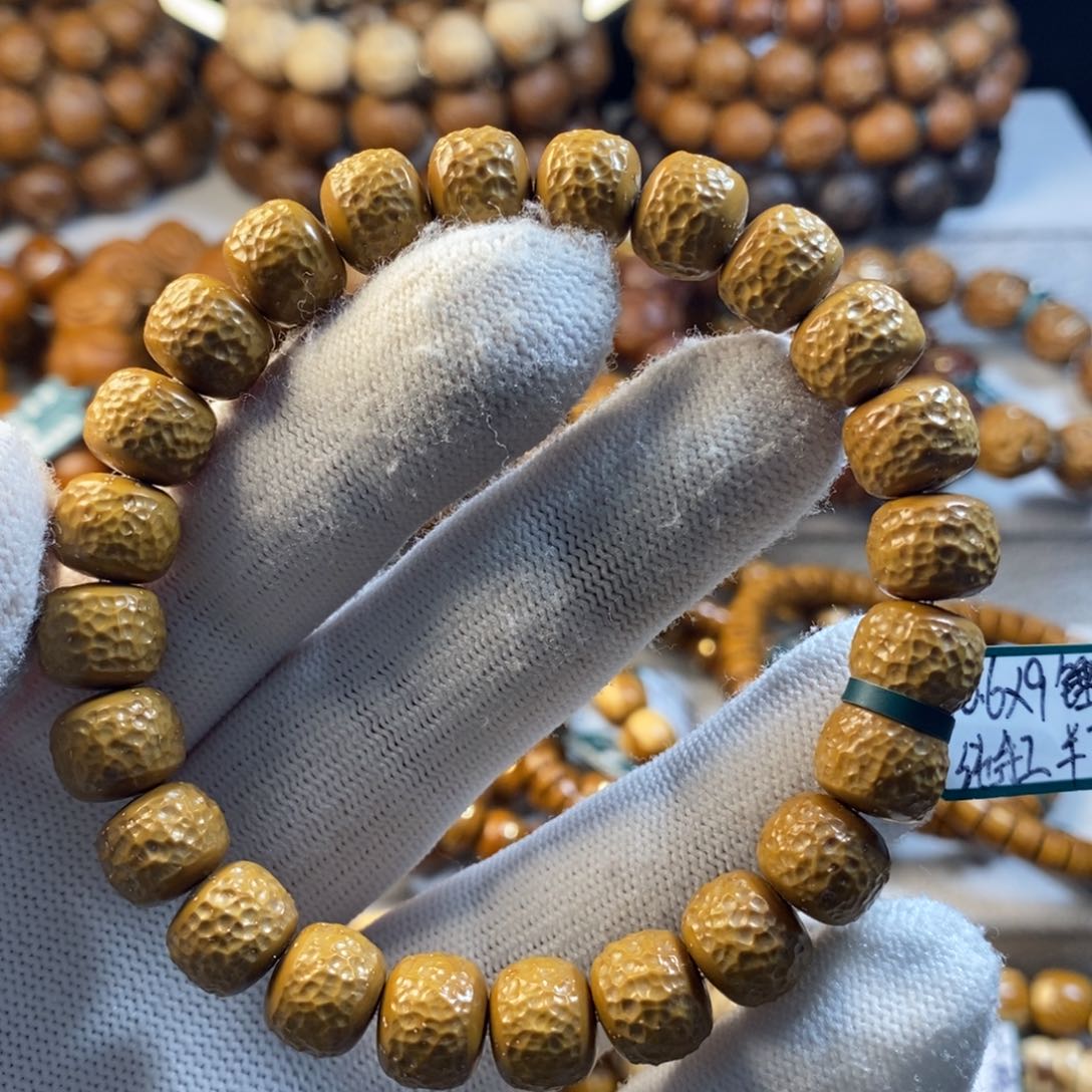 紫金鼠手串紫金鼠实心雕刻锤纹10.6