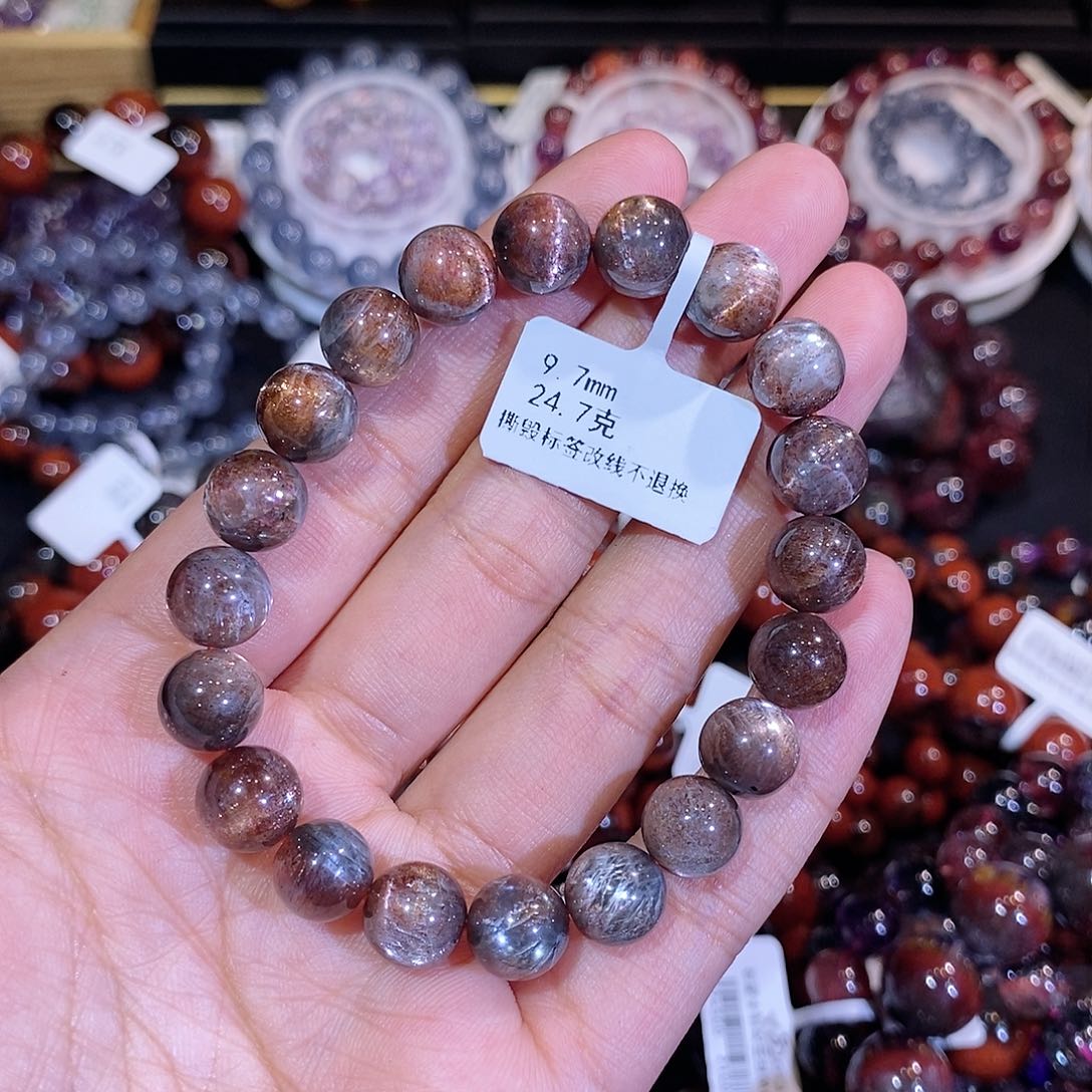 长石手链未镶嵌土*9.7mm左右