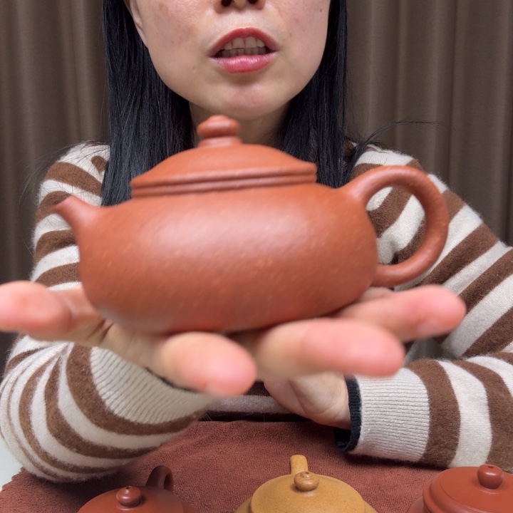 紫砂茶壶30目红绛坡寒江170cc全手工