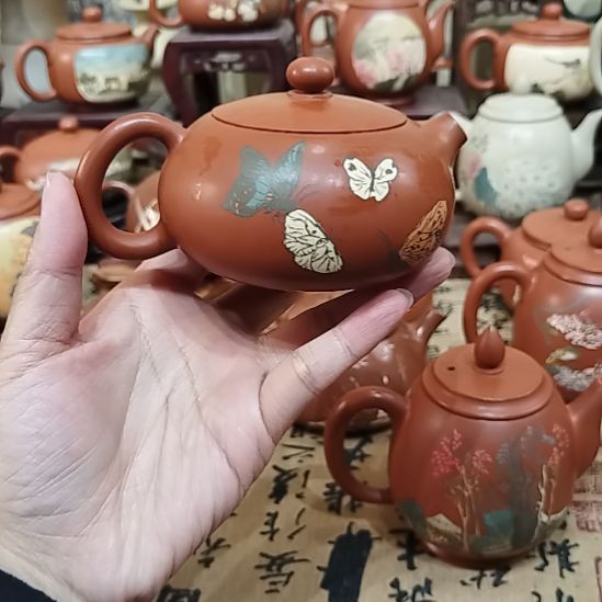 红泥茶壶建水紫陶手工壶