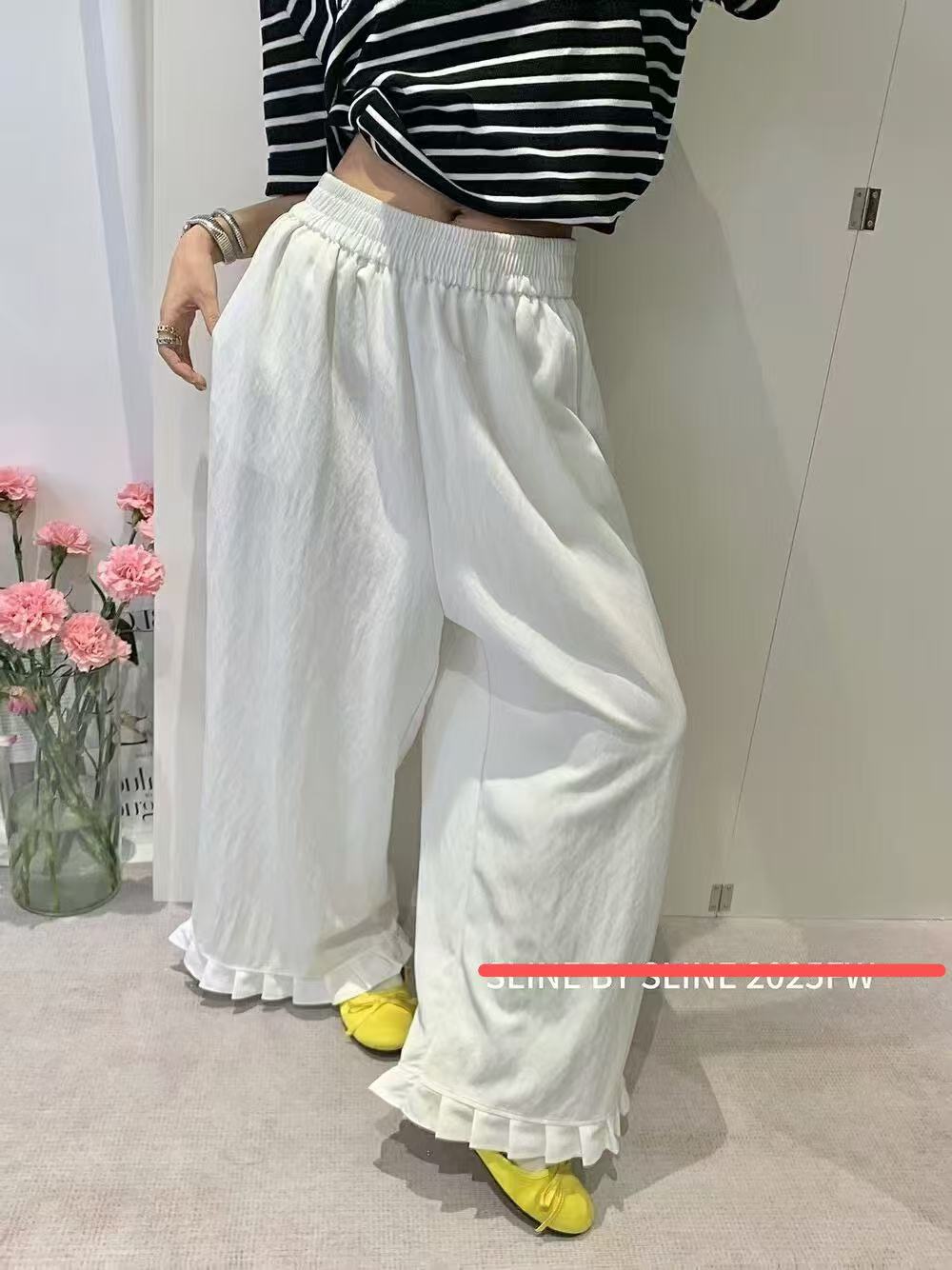 大脸慧推荐款 A8#1126#花边直筒裤 X