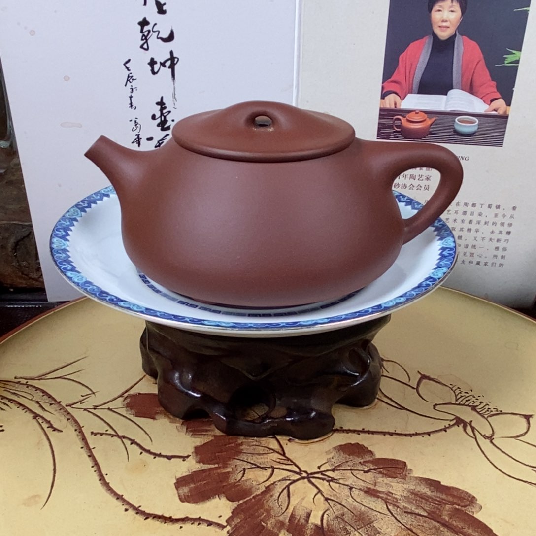 紫砂茶壶底槽清老母亲制作300 容量宜兴紫砂壶