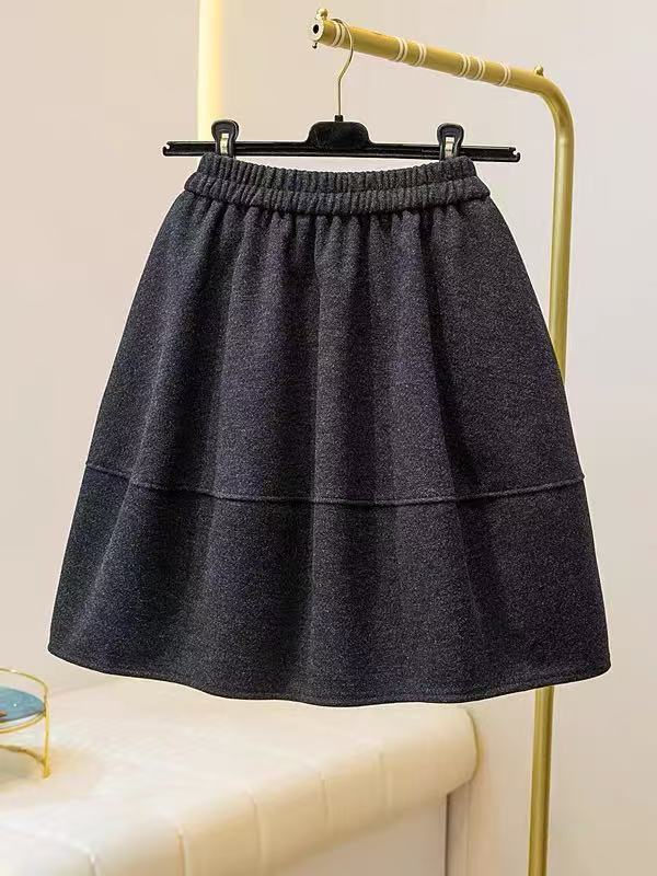 （可妮六周年）-#097 羊绒半身花苞裙~遮胯显瘦