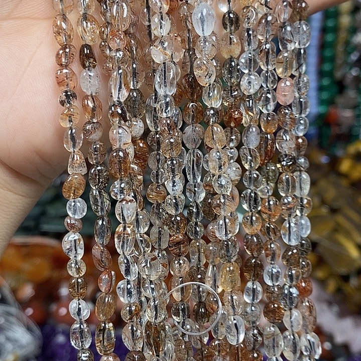 玛瑙/玉髓未镶嵌珠宝半成品天然高透黑金超七一条