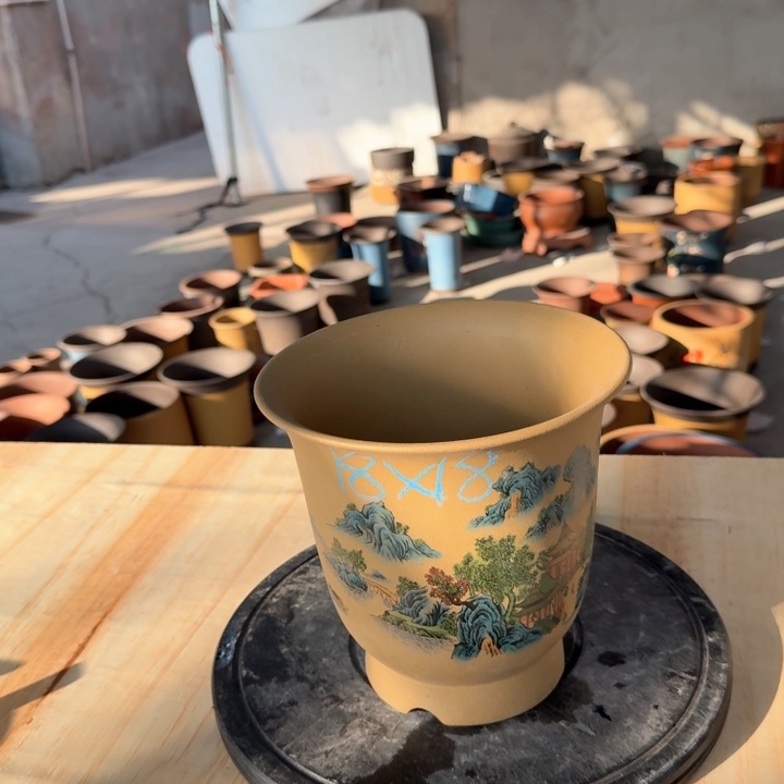 紫砂紫砂花盆f c c v