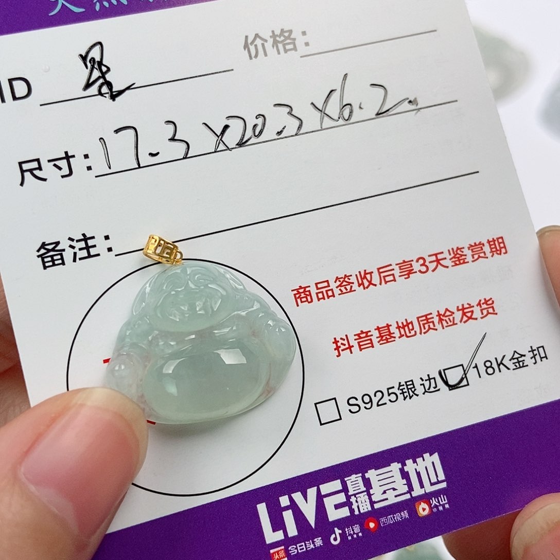 翡翠颈饰未镶嵌星***光天然