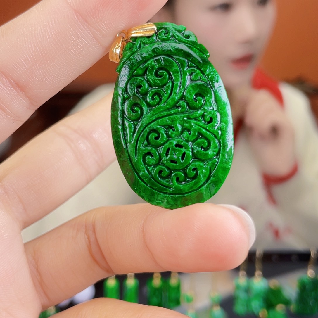 翡翠未镶嵌耳饰饰品