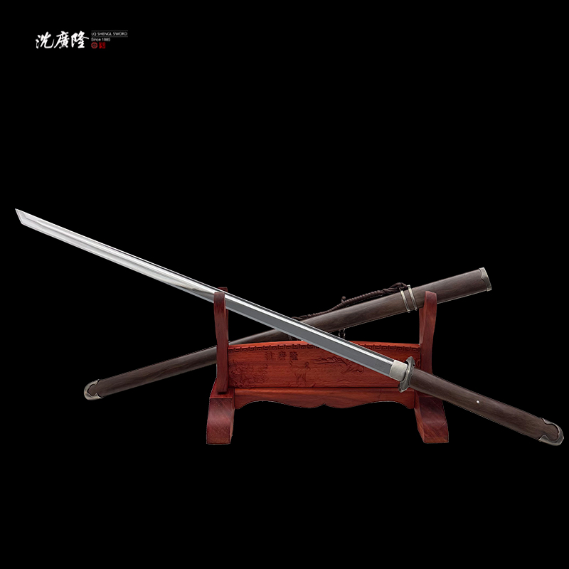 龙泉沈广隆- 锦衣夜行 暗夜版2.0 白铜 乌金木性能钢 宝剑 未开刃