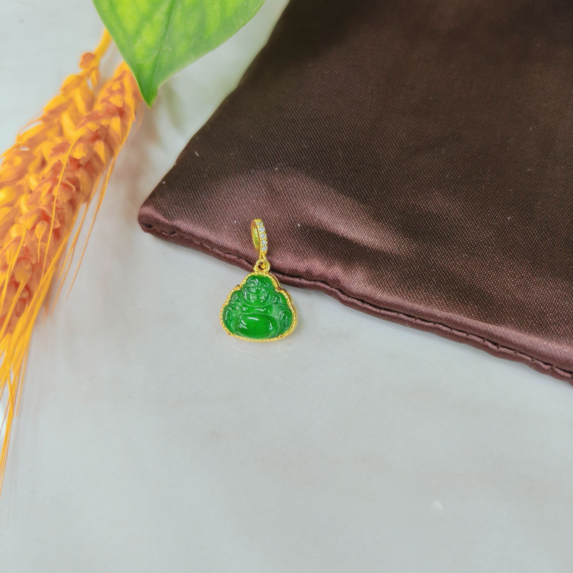 【松老板】翡翠气质小佛公吊坠 赠链