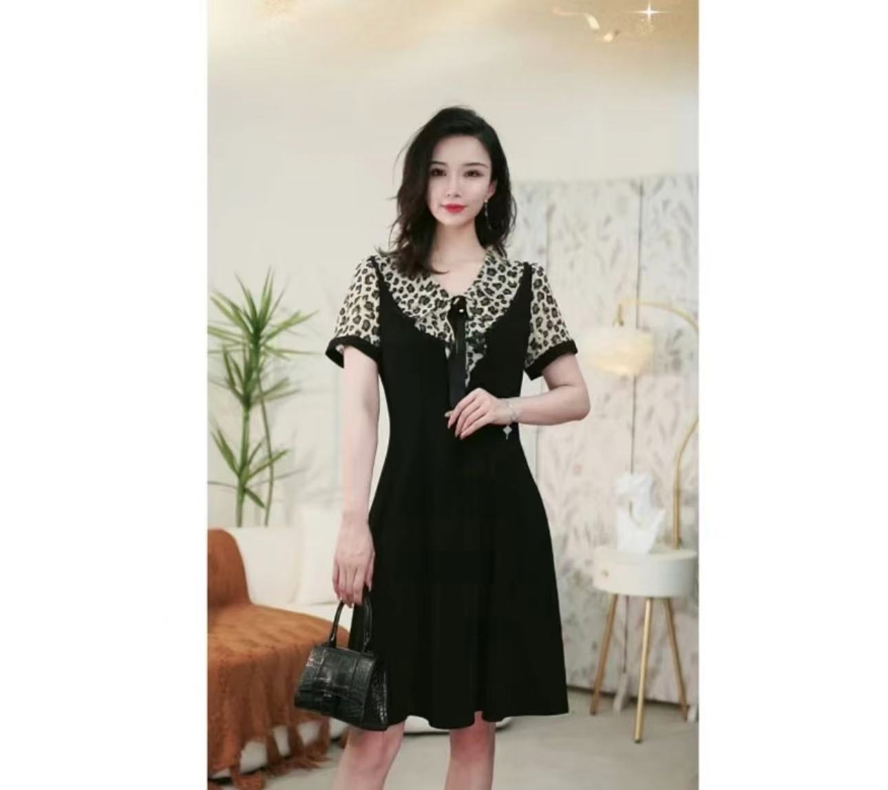 【JX707气质裙】麦多多专属2025时尚百搭洋气夏季中长款连衣裙