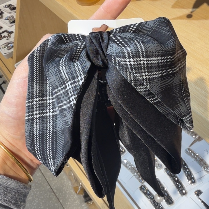 圈圈家马尾抓夹格子