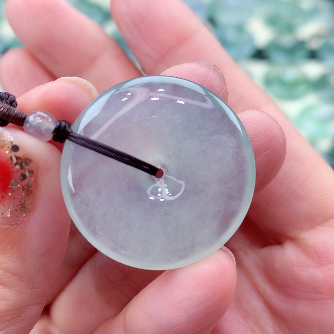 翡翠未镶嵌颈饰编号29-尺寸27.4/5.6