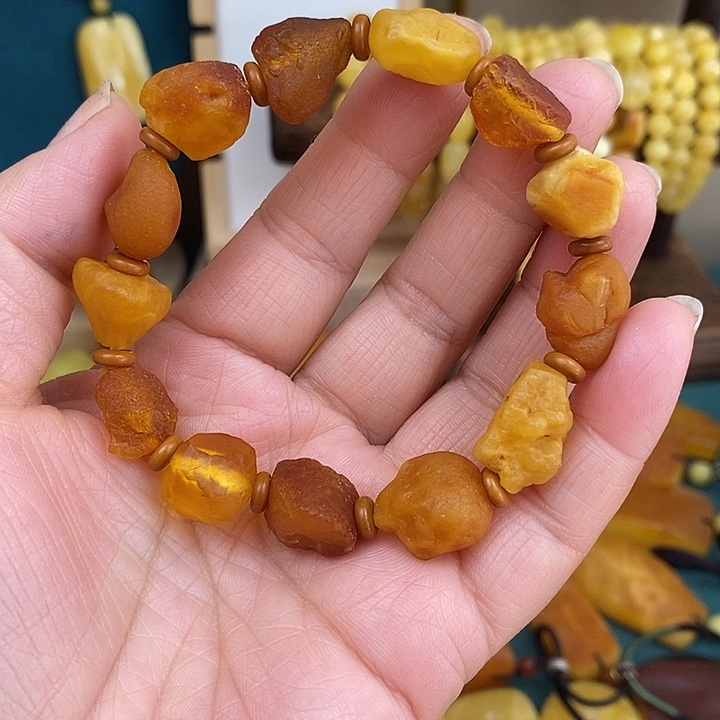 蜜蜡未镶嵌颈饰海漂籽