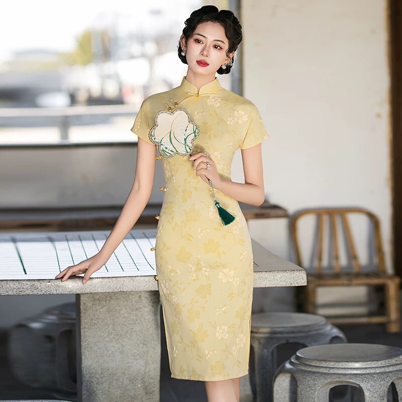 揽风华【姜月】温柔飘逸国风新中式旗袍日常M2580