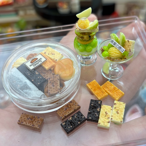 尼酱定制树脂食玩-苏打饼干四色混亮磨混～毫米级diy微缩好看尺寸～