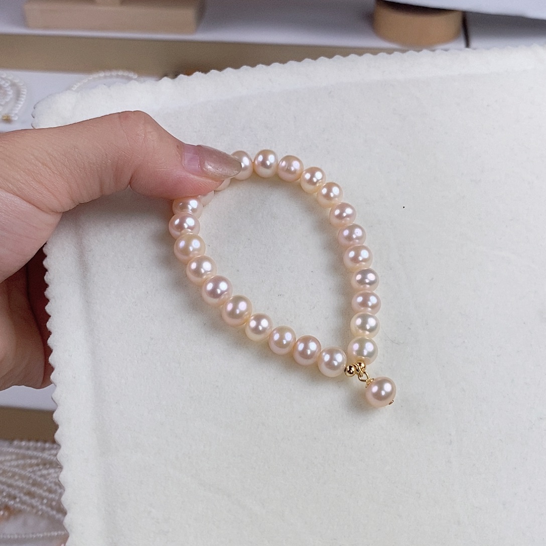 手绳淡水珍珠银S925镶嵌