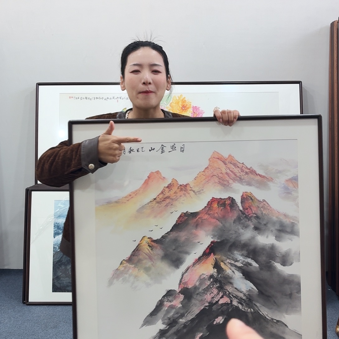 国画手绘作品80-80尺寸