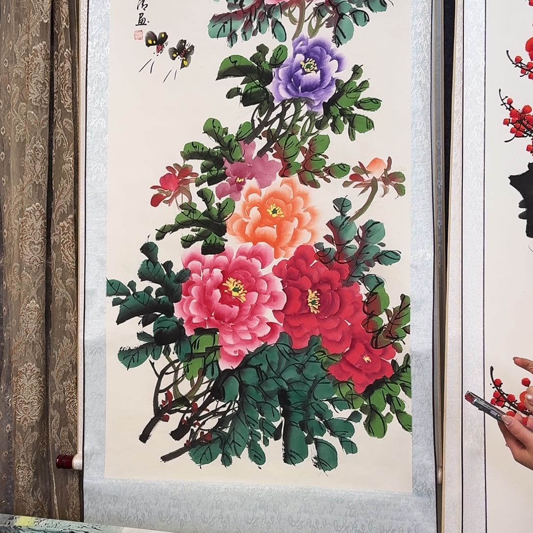 纯手绘国画作品好看四尺