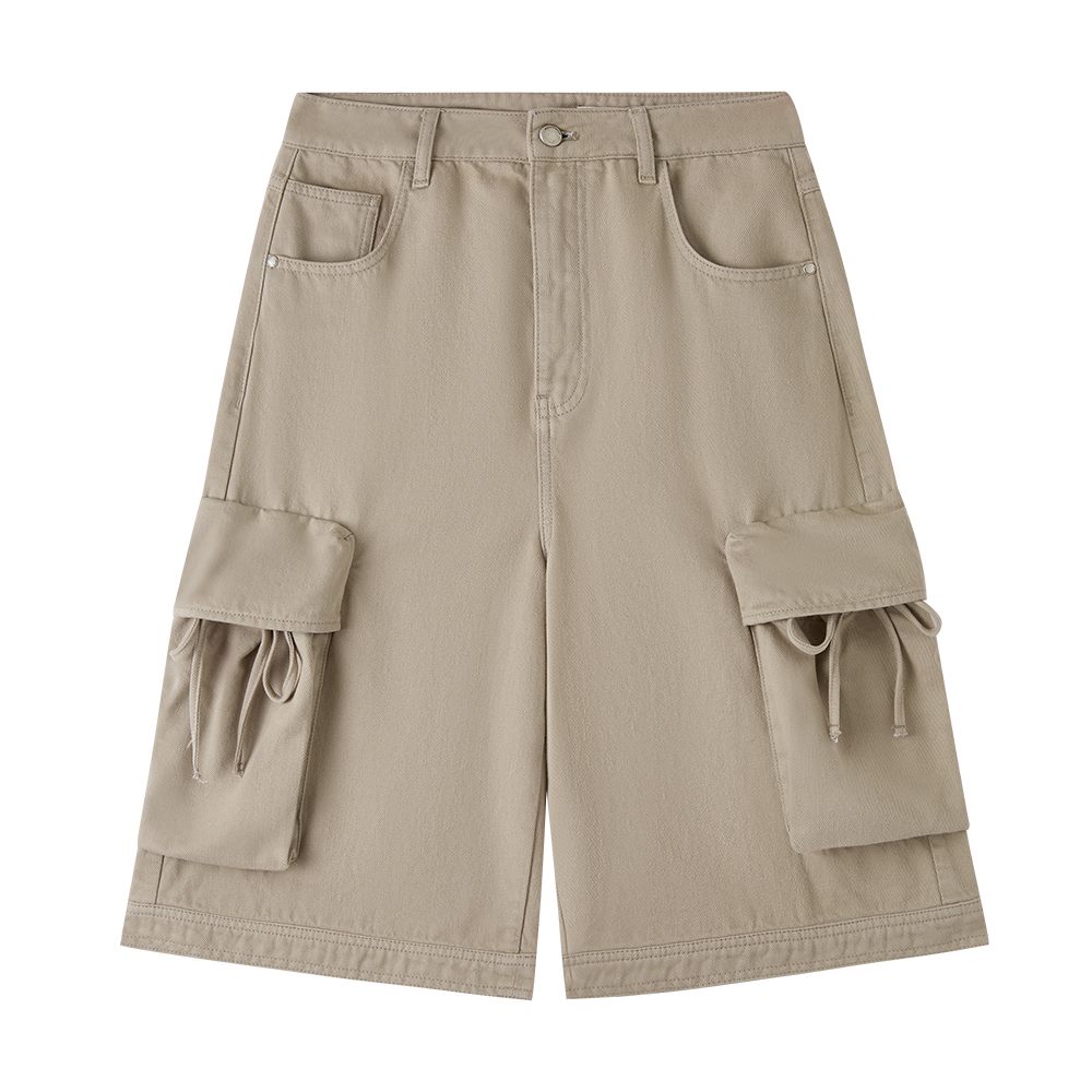 AVVENN设计师品牌 25秋新品 大口袋飘绳工装中裤