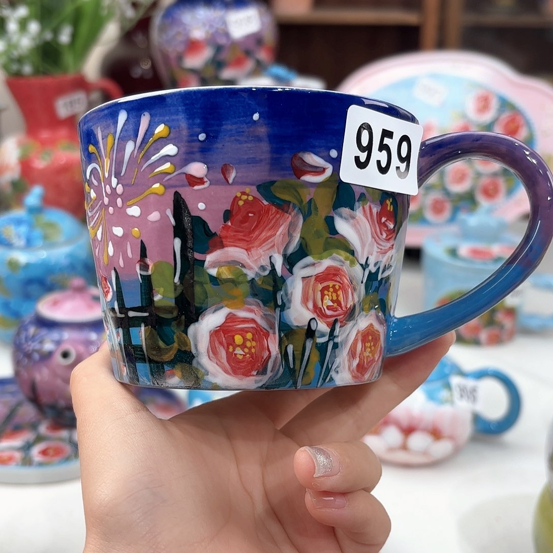 景德镇手绘高温釉下彩陶瓷茶具