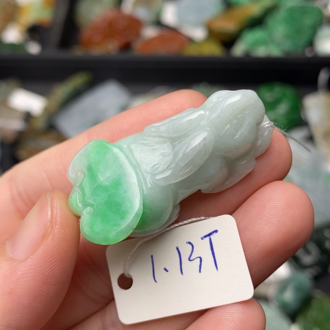 翡翠项链未镶嵌兔子36号