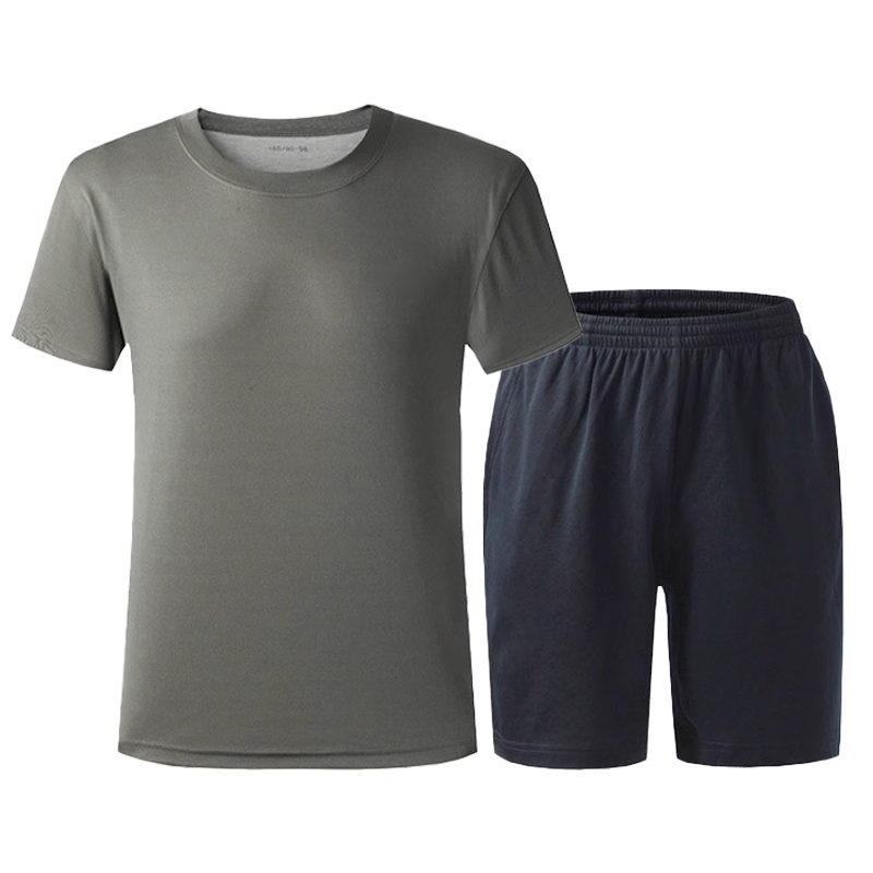 体能训练服短袖套装男健身运动速干透气耐磨圆领夏季