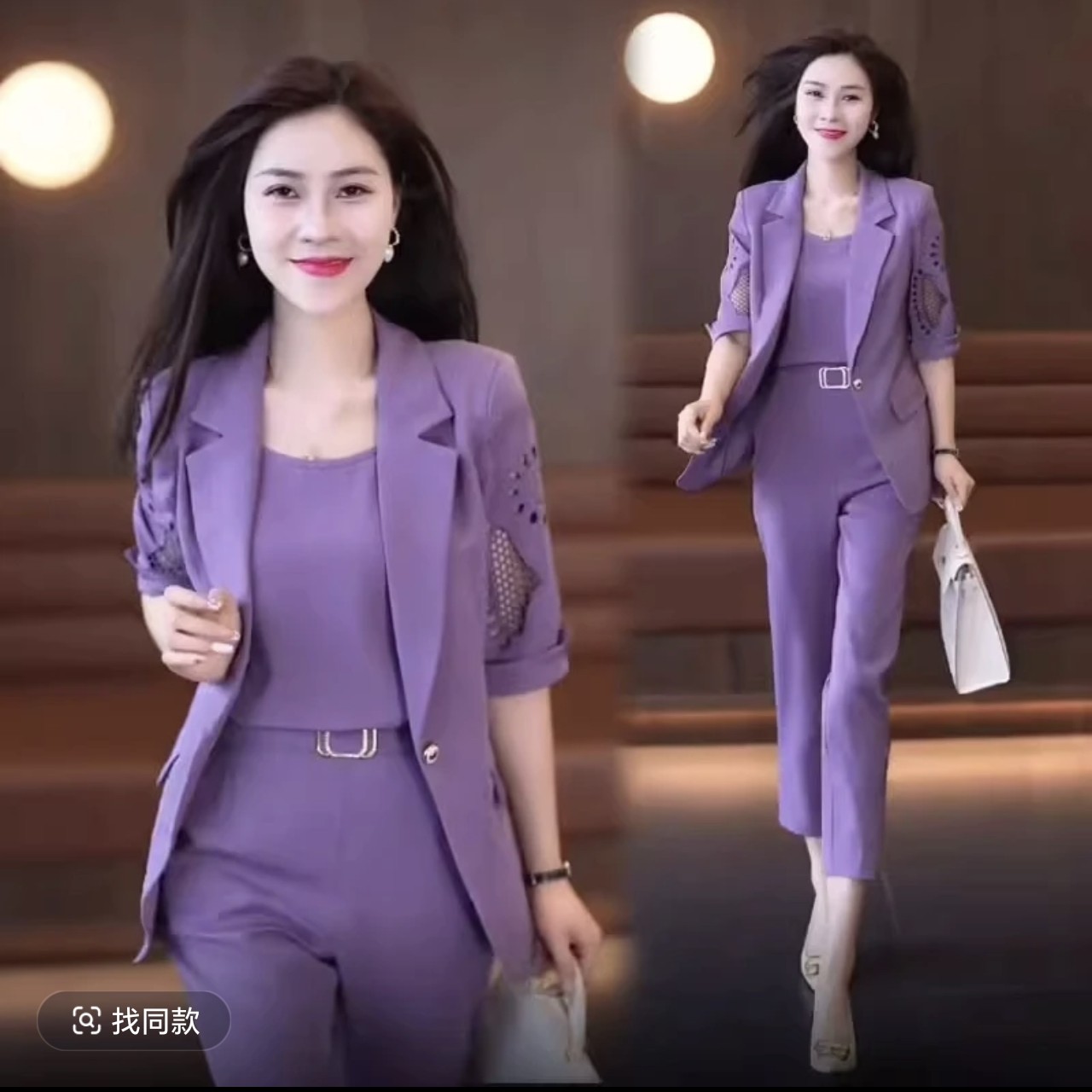 2328春夏新款时尚三件套装气质女神范职业春季质显