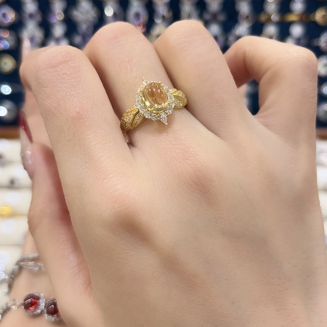 水晶女款银S925镶嵌戒指