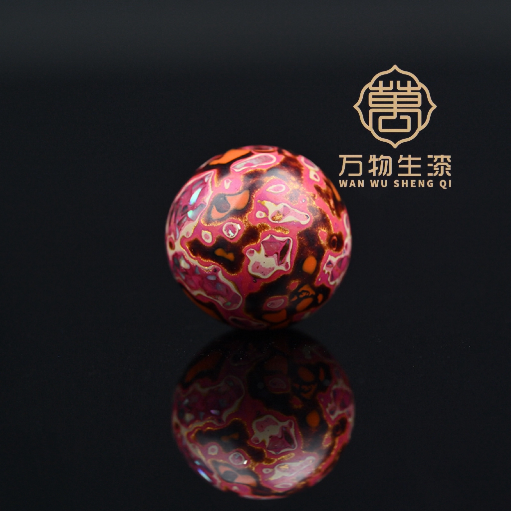 万物生漆大漆非遗文化传承 规格15mm螺钿单珠DIY配饰珠纯手工制作