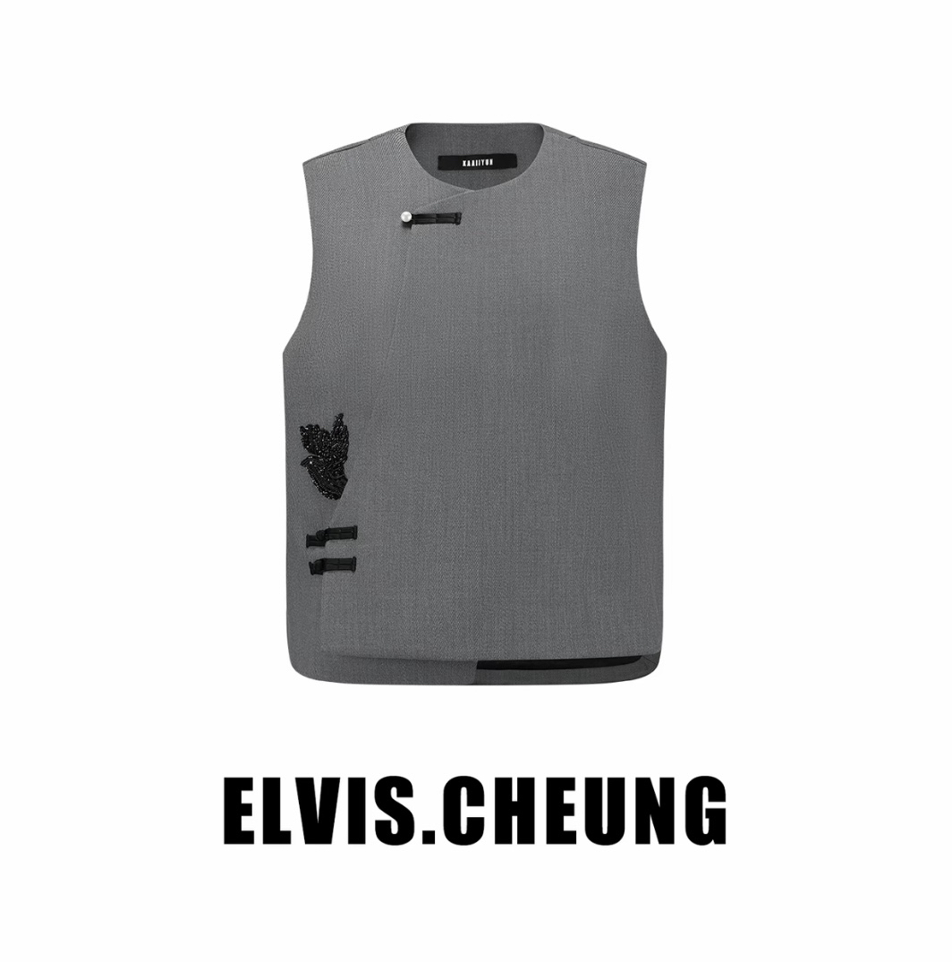 ELVIS.CHEUNG蒋云 斜纹精纺中式马甲