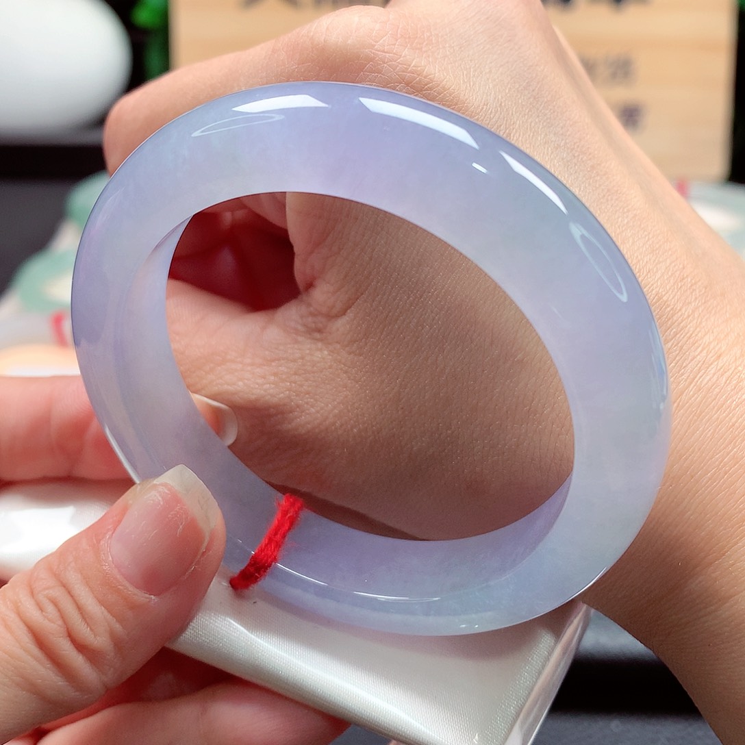 未镶嵌手镯翡翠95号，天然A货翡翠手镯