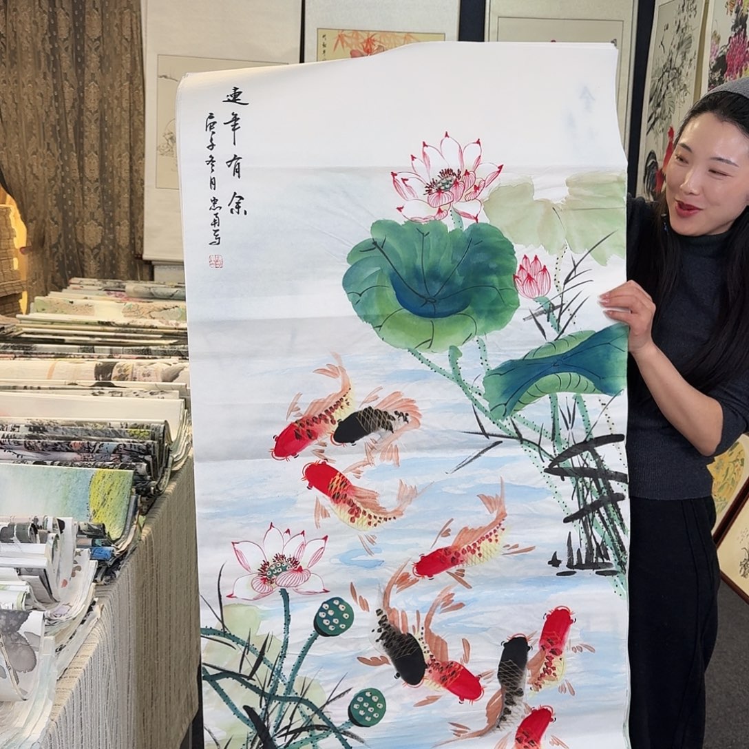 纯手绘国画作品好看四尺